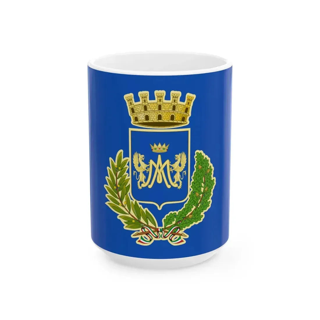 Rapallo-Bandiera-de facto (Italy) White Coffee Mug 15oz - Go Mug Yourself