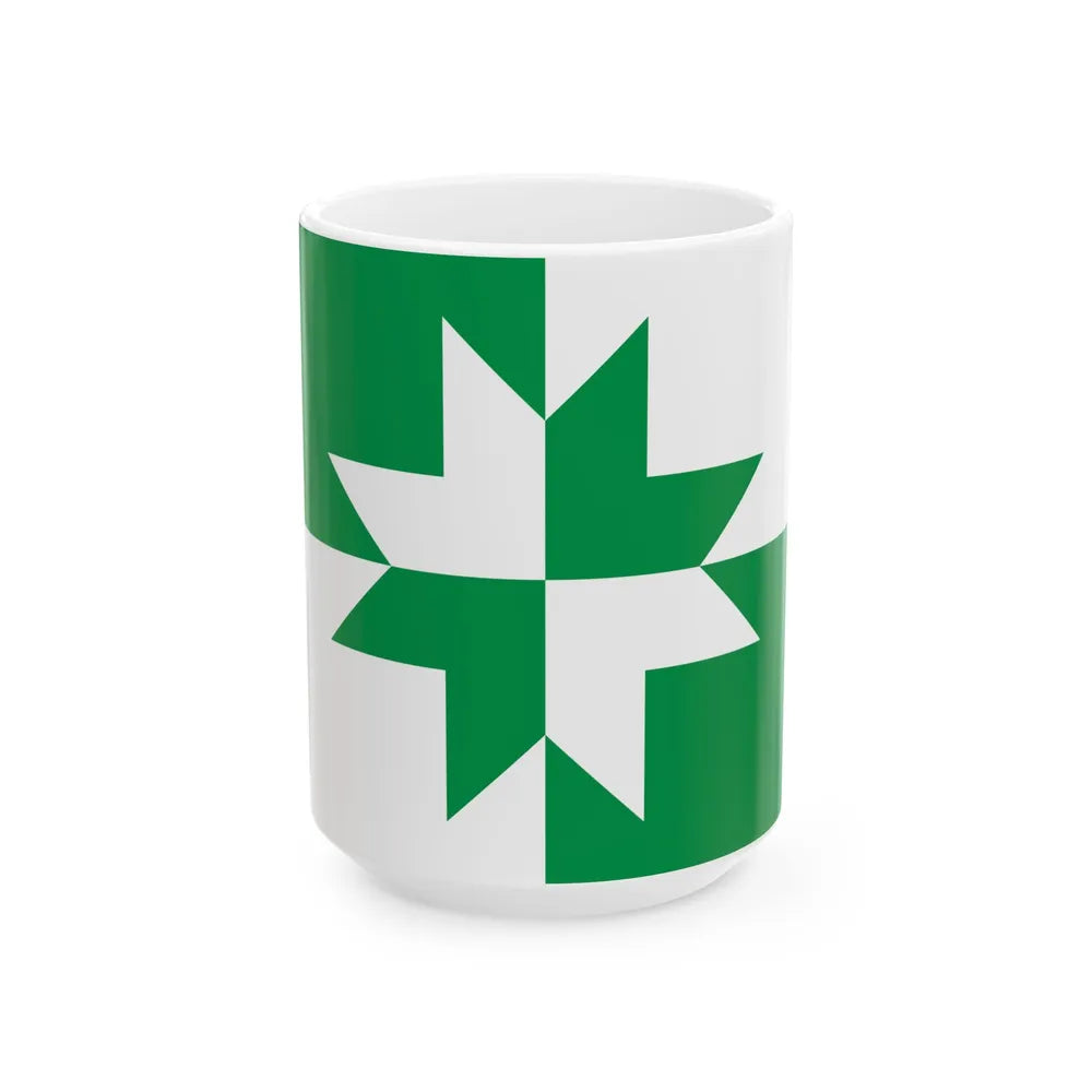 Rapla valla lipp 01 (Estonia) White Coffee Mug 15oz - Go Mug Yourself