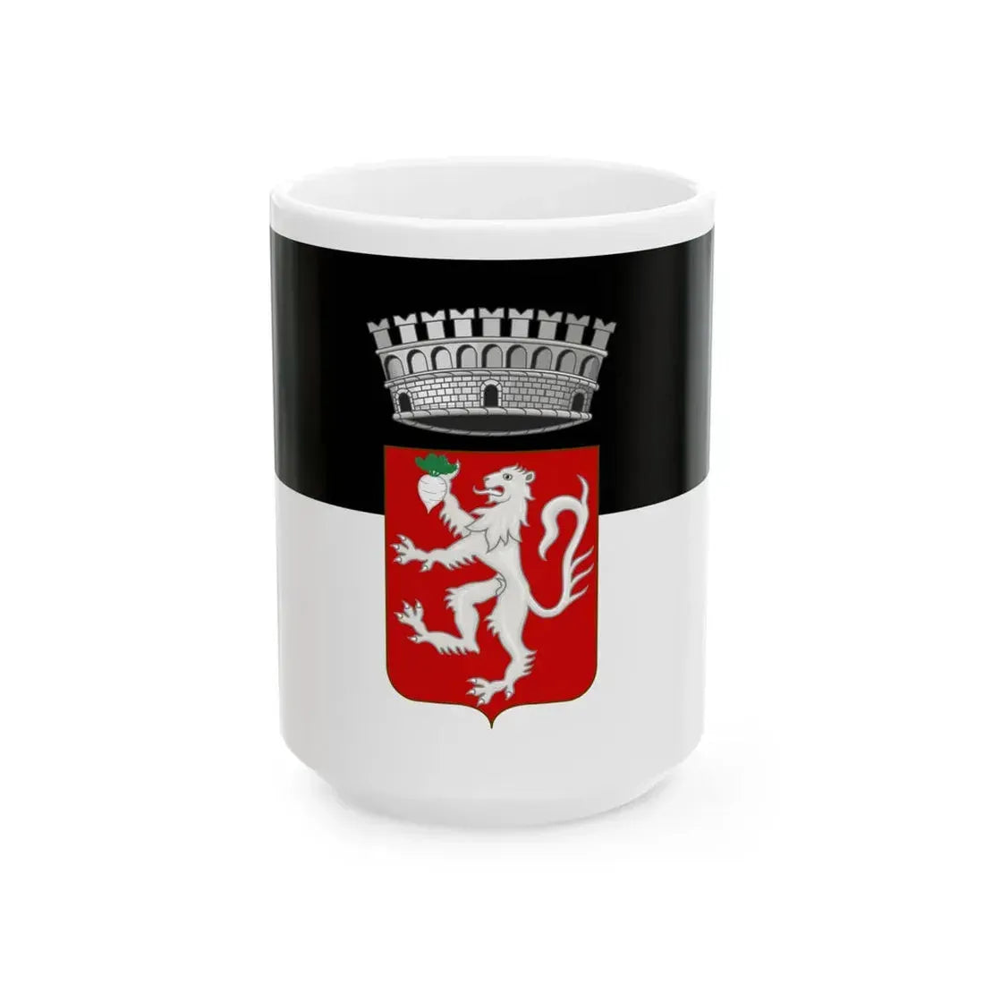 Rapolano Terme-Bandiera (Italy) White Coffee Mug 15oz - Go Mug Yourself