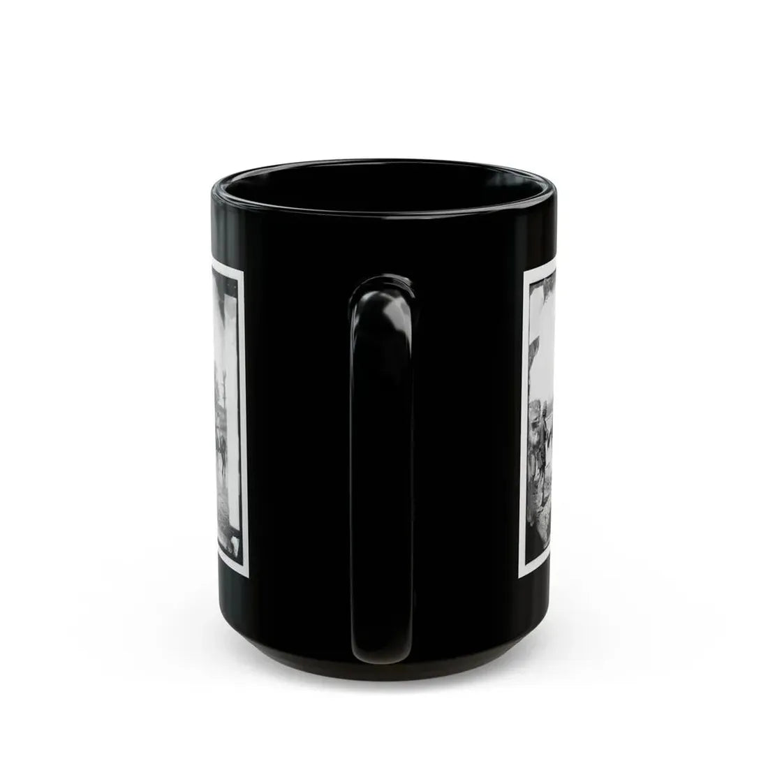 Rappahannock River, Va. Fugitive African Americans Fording The Rappahannock (U.S. Civil War) Black Coffee Mug - Go Mug Yourself