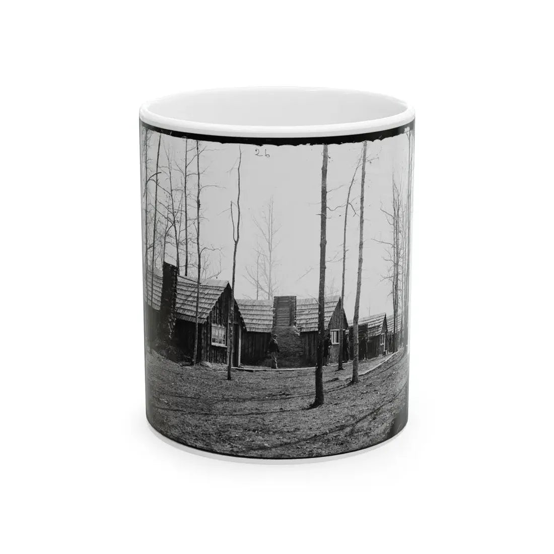 Rappahannock Station, Va. Officers' Quarters, 50th New York Engineers; Another View (U.S. Civil War) White Coffee Mug 11oz - Go Mug Yourself