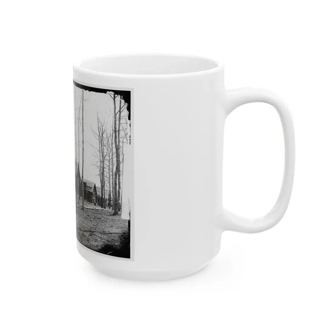 Rappahannock Station, Va. Officers' Quarters, 50th New York Engineers; Another View (U.S. Civil War) White Coffee Mug - Go Mug Yourself