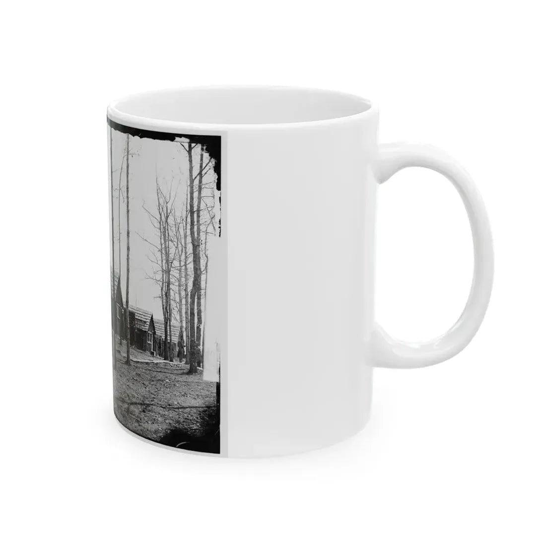 Rappahannock Station, Va. Officers' Quarters, 50th New York Engineers; Another View (U.S. Civil War) White Coffee Mug - Go Mug Yourself