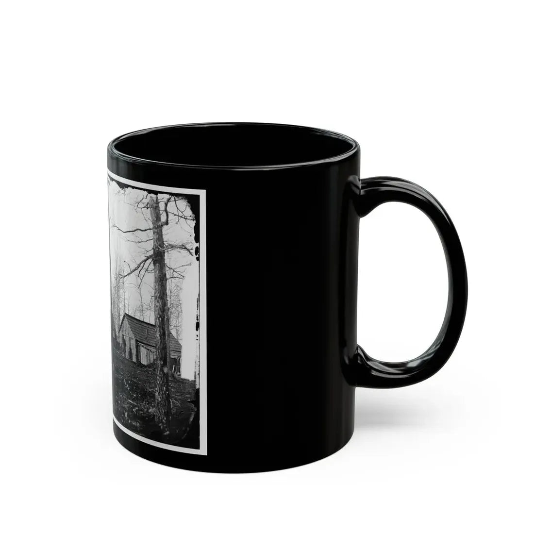 Rappahannock Station, Va. Quarters Of Field And Staff Officers, 50th New York Engineers (U.S. Civil War) Black Coffee Mug - Go Mug Yourself