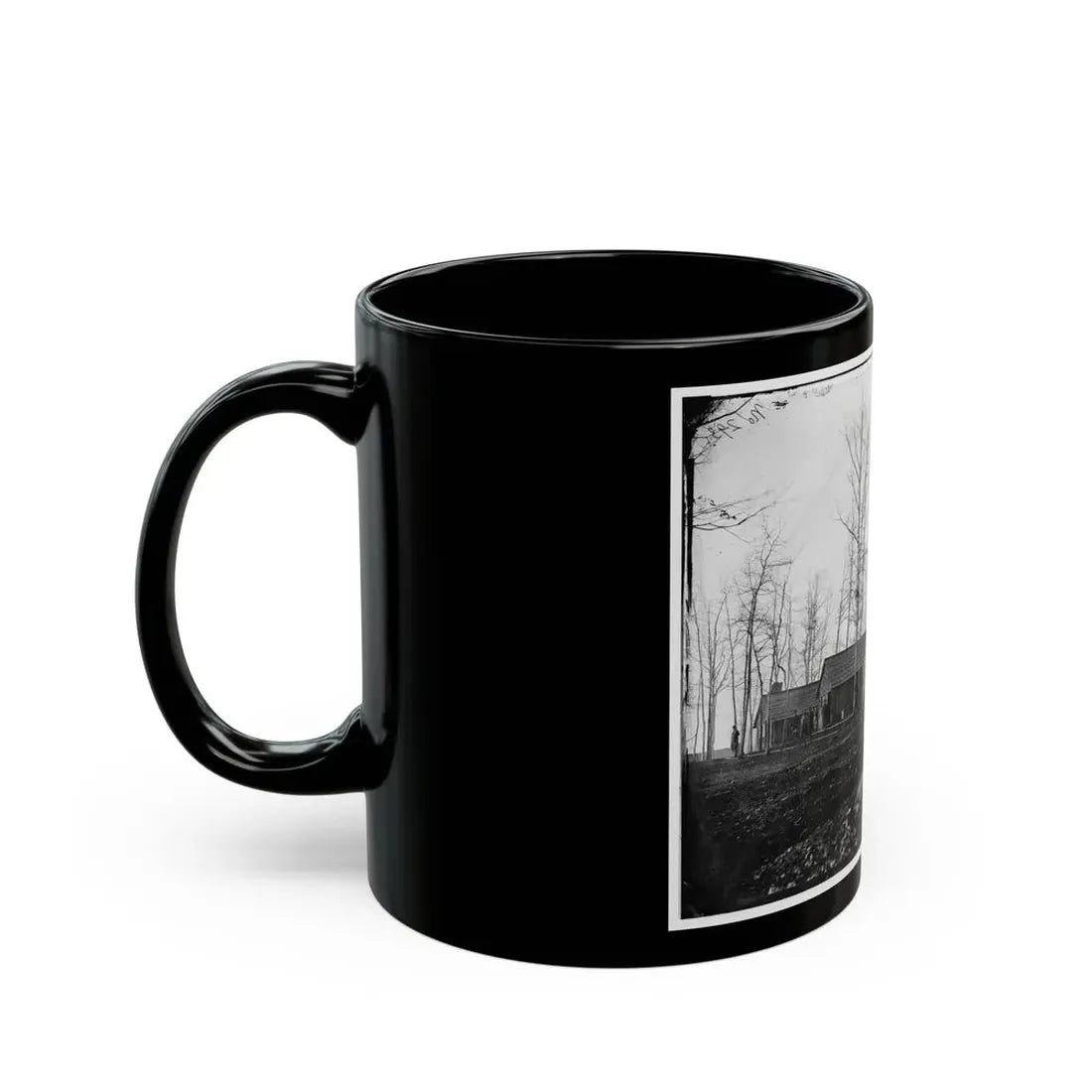 Rappahannock Station, Va. Quarters Of Field And Staff Officers, 50th New York Engineers (U.S. Civil War) Black Coffee Mug - Go Mug Yourself