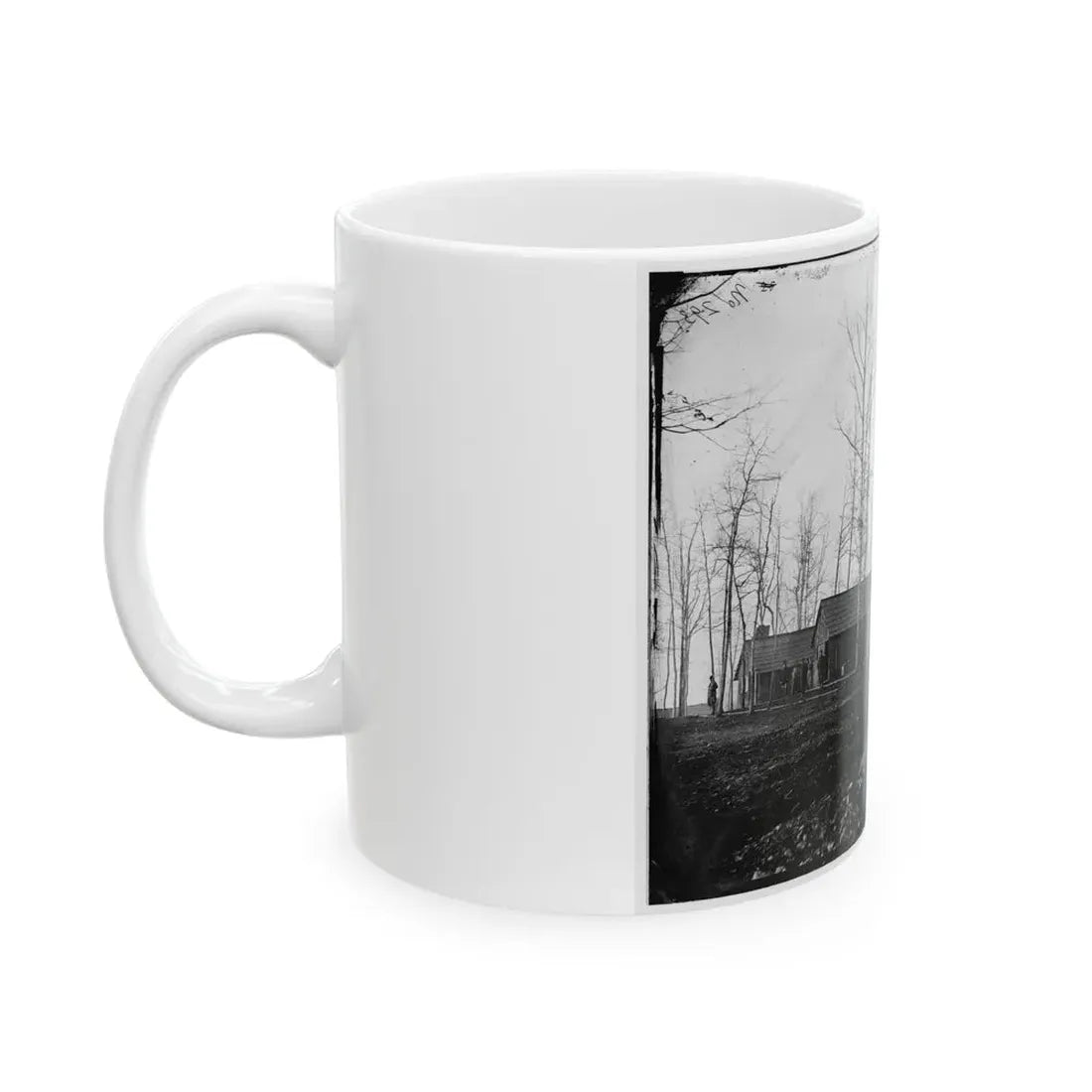 Rappahannock Station, Va. Quarters Of Field And Staff Officers, 50th New York Engineers (U.S. Civil War) White Coffee Mug - Go Mug Yourself