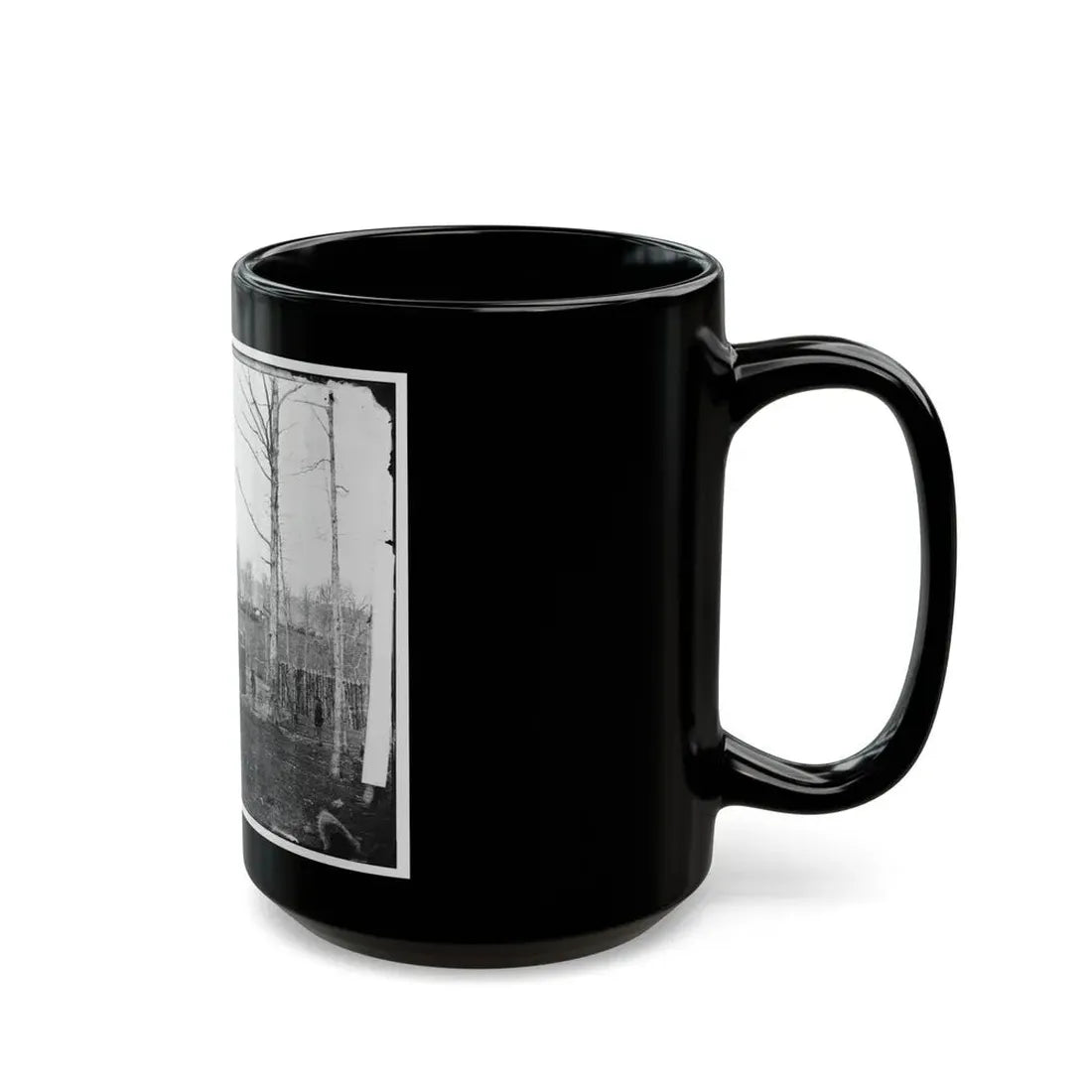 Rappahannock Station, Va. Sutler's Hut And Stockade Of 50th New York Engineers (U.S. Civil War) Black Coffee Mug - Go Mug Yourself