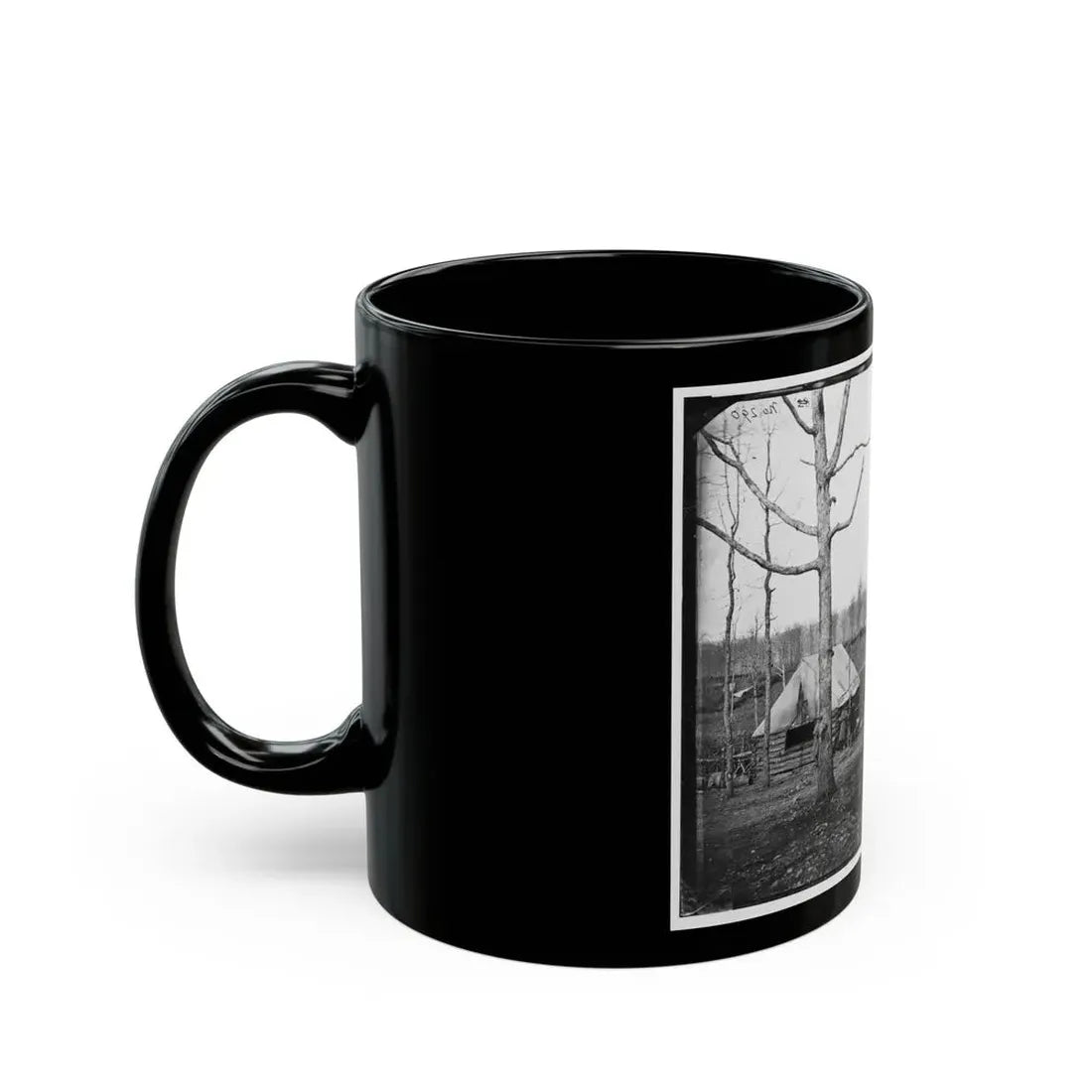 Rappahannock Station, Va. Sutler's Hut And Stockade Of 50th New York Engineers (U.S. Civil War) Black Coffee Mug - Go Mug Yourself
