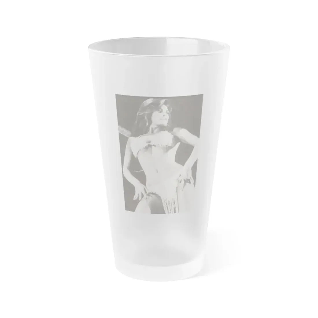 Raquel Welch #238 (Vintage Female Icon) Frosted Pint Glass 16oz 16oz Frosted - Go Mug Yourself