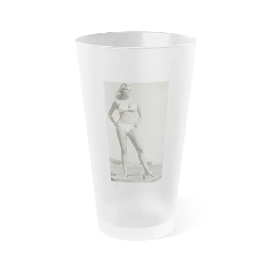 Raquel Welch #259 (Vintage Female Icon) Frosted Pint Glass 16oz 16oz Frosted - Go Mug Yourself