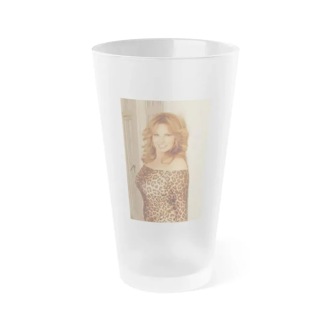 Raquel Welch #268 (Vintage Female Icon) Frosted Pint Glass 16oz 16oz Frosted - Go Mug Yourself