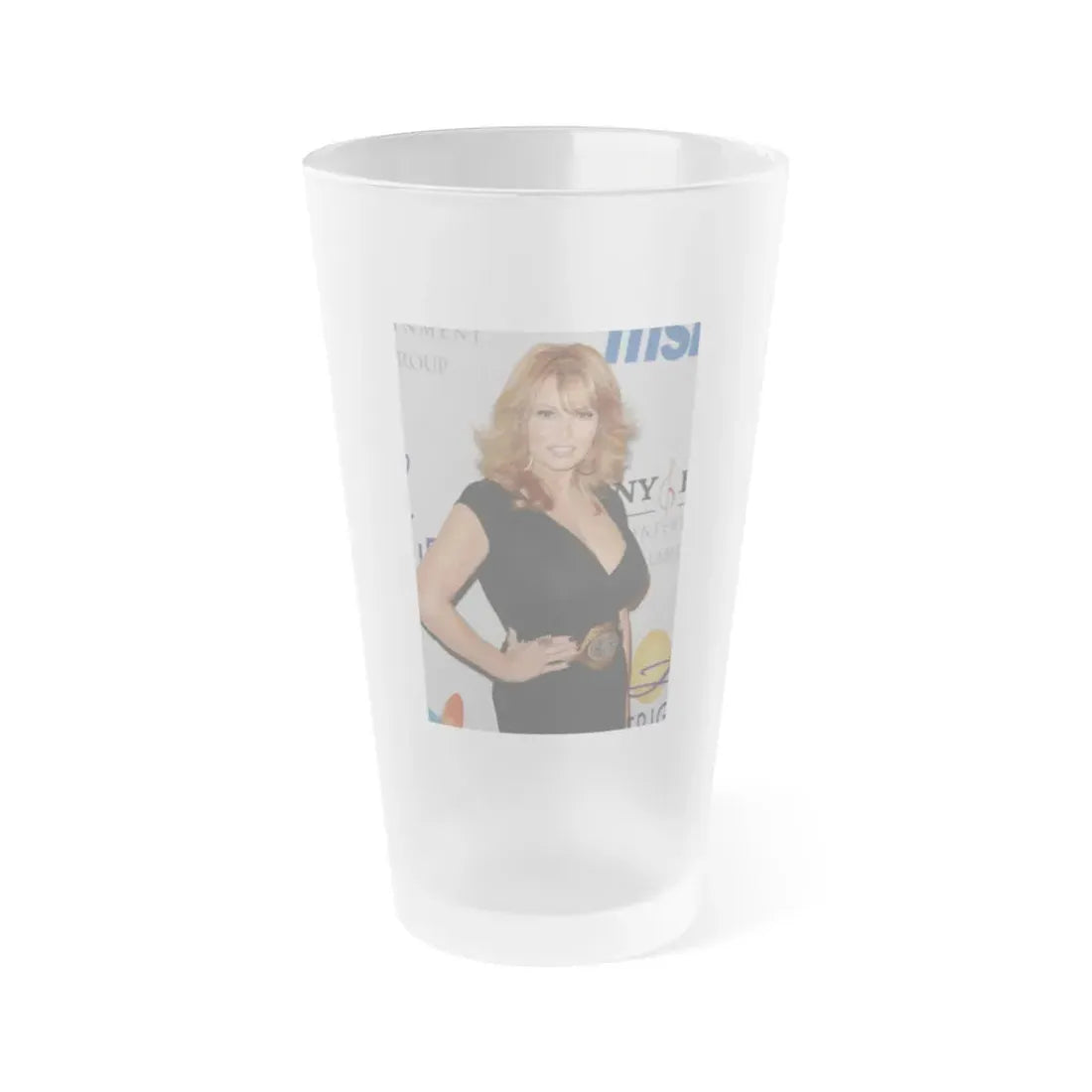 Raquel Welch #282 (Vintage Female Icon) Frosted Pint Glass 16oz 16oz Frosted - Go Mug Yourself
