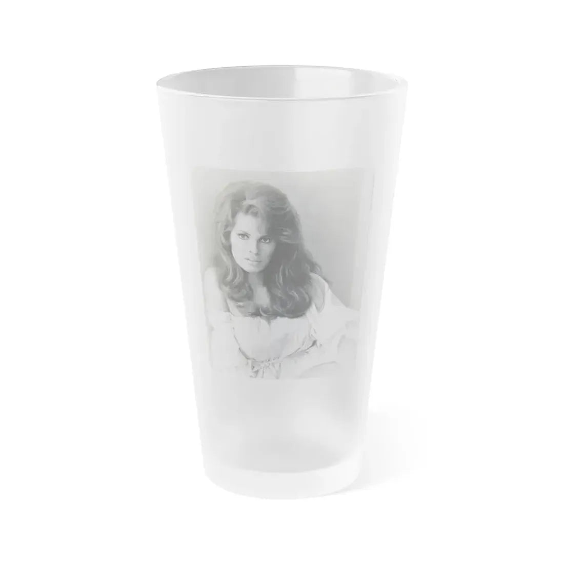 Raquel Welch #284 (Vintage Female Icon) Frosted Pint Glass 16oz 16oz Frosted - Go Mug Yourself