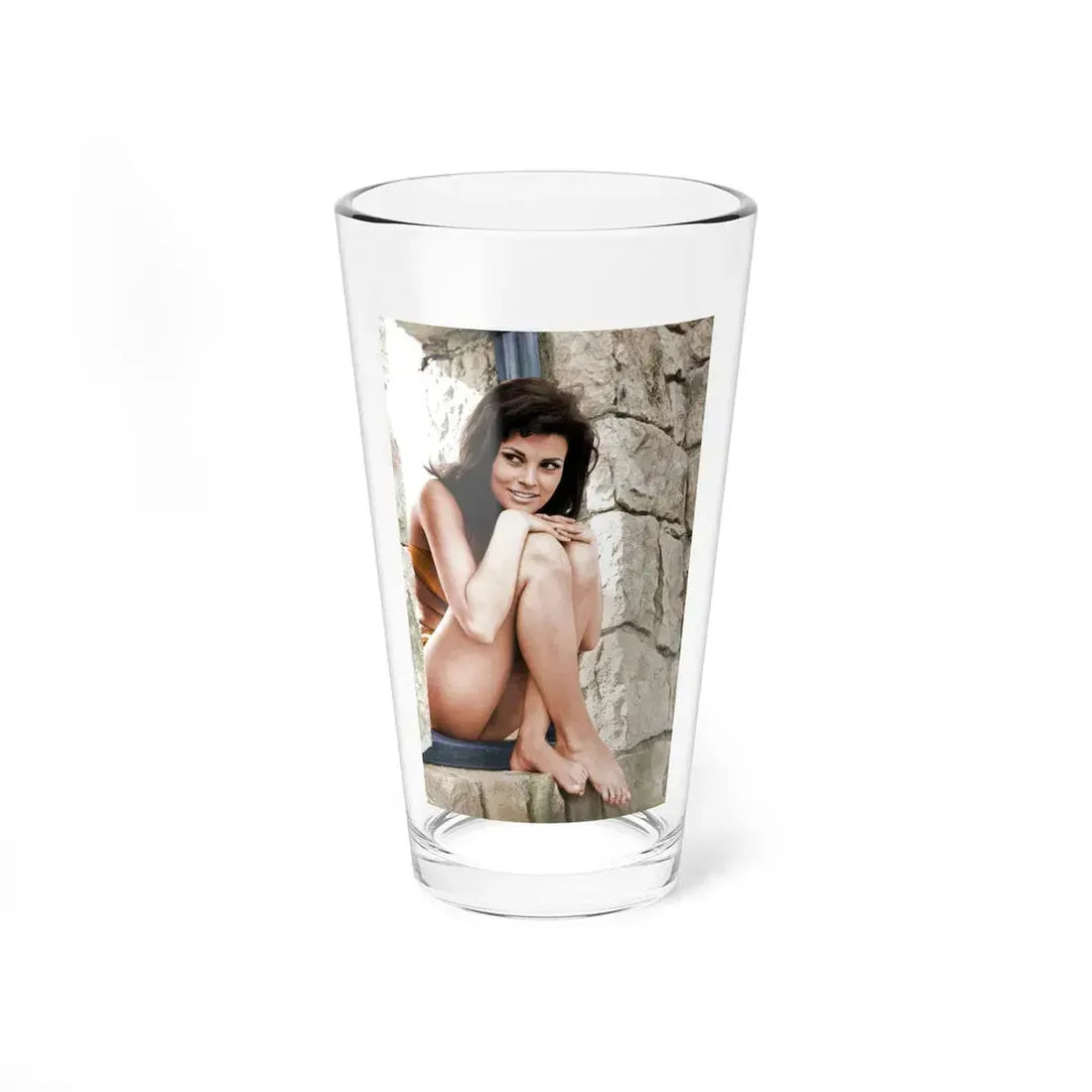 Raquel Welch #3071 (Vintage Female Icon) Pint Glass 16oz 16oz - Go Mug Yourself