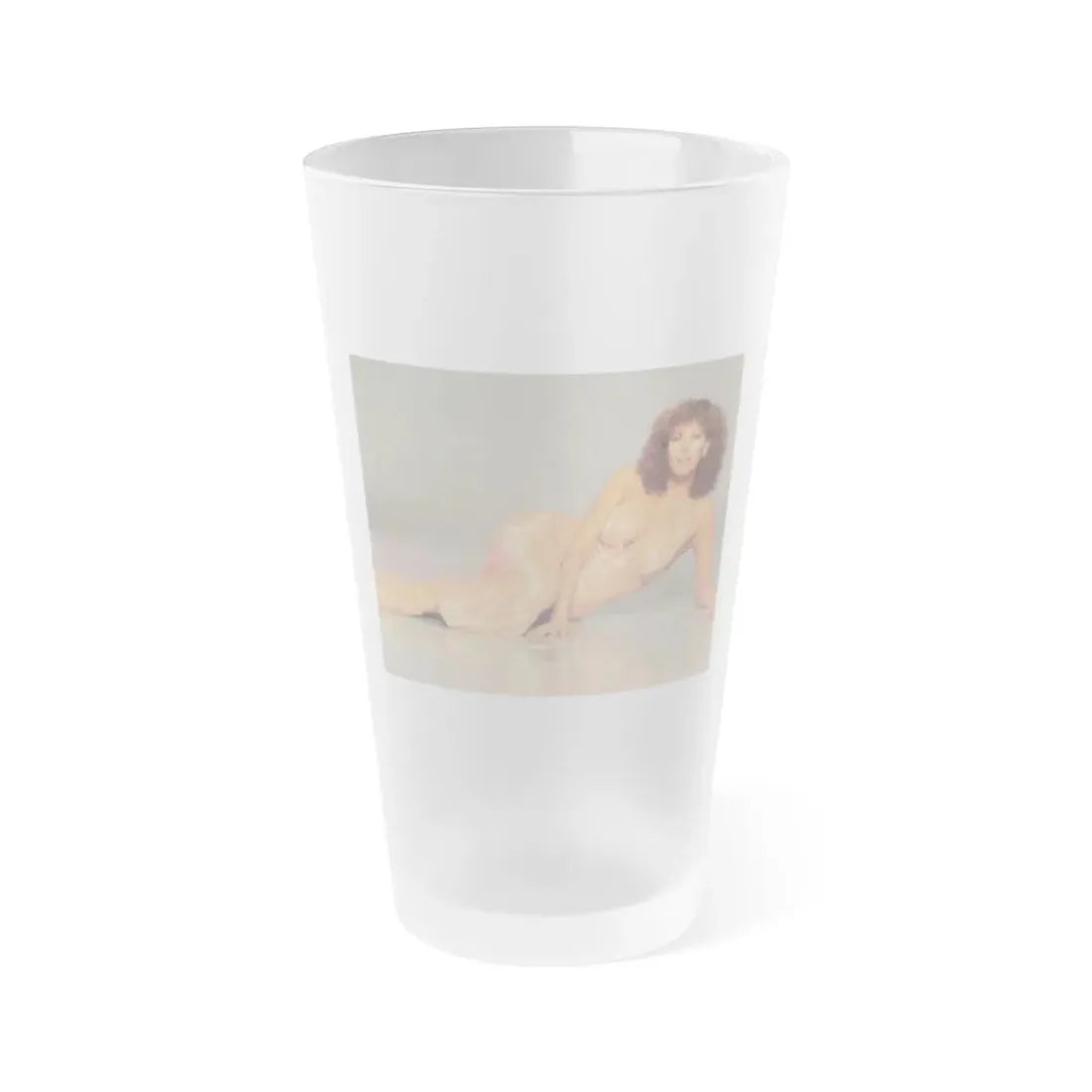 Raquel Welch #323 (Vintage Female Icon) Frosted Pint Glass 16oz 16oz Frosted - Go Mug Yourself