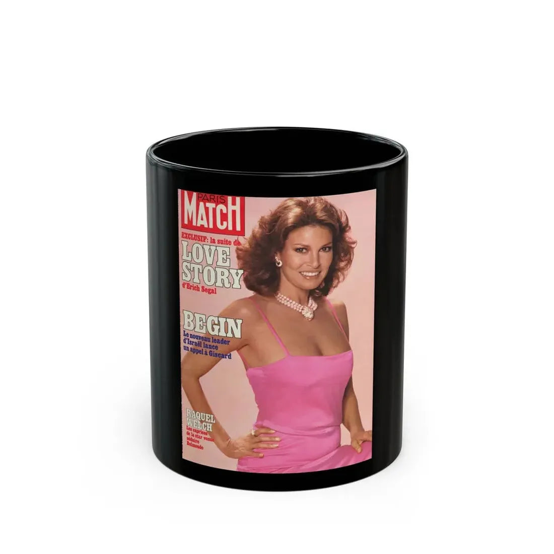 Raquel Welch #336 - Mag. Cover (Vintage Female Icon) Black Coffee Mug 11oz - Go Mug Yourself
