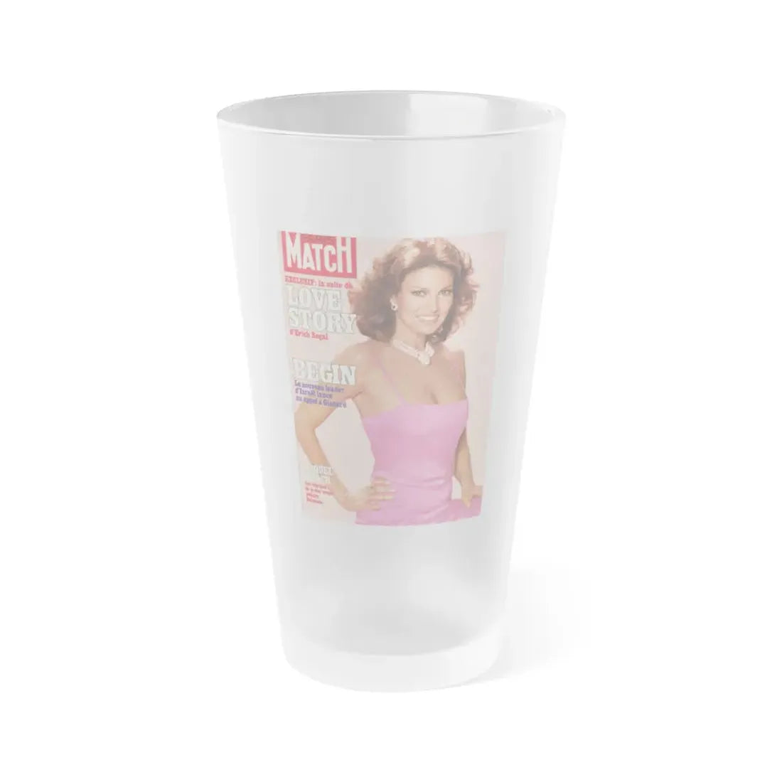 Raquel Welch #336 - Mag. Cover (Vintage Female Icon) Frosted Pint Glass 16oz 16oz Frosted - Go Mug Yourself