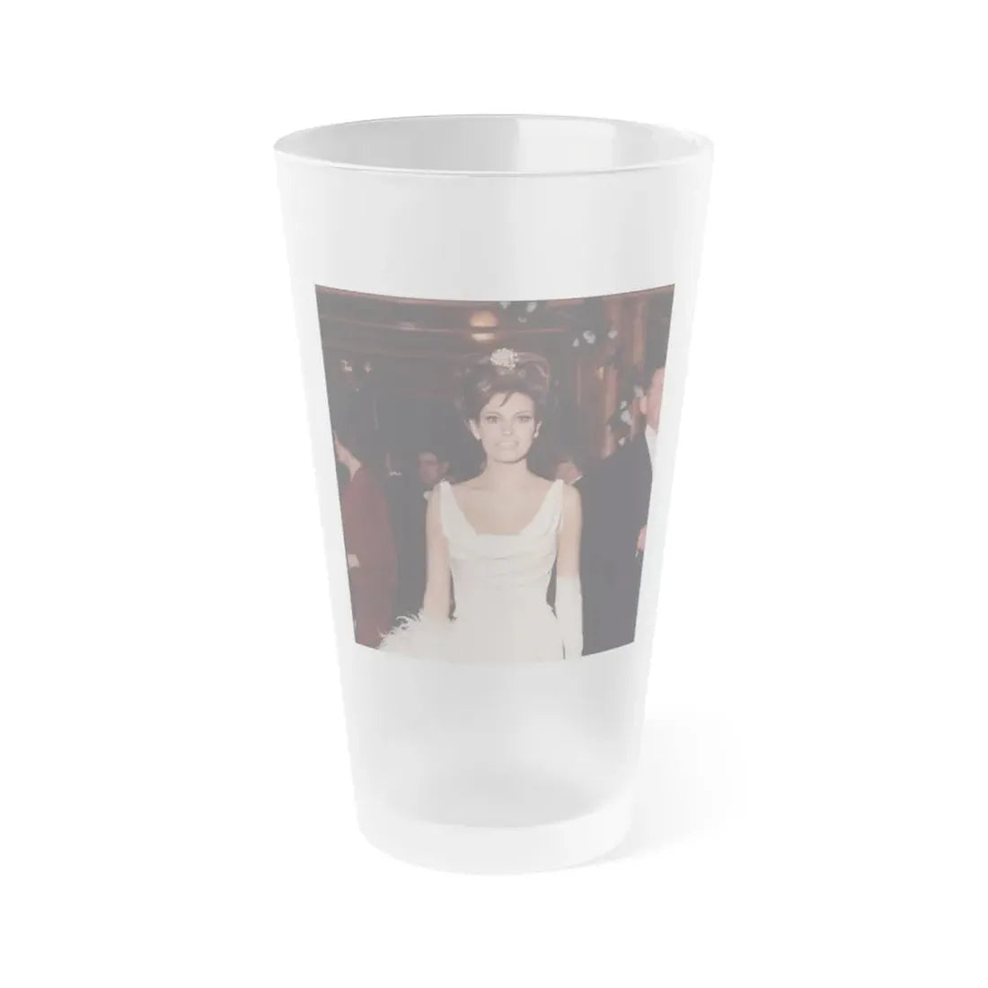 Raquel Welch #337 (Vintage Female Icon) Frosted Pint Glass 16oz 16oz Frosted - Go Mug Yourself