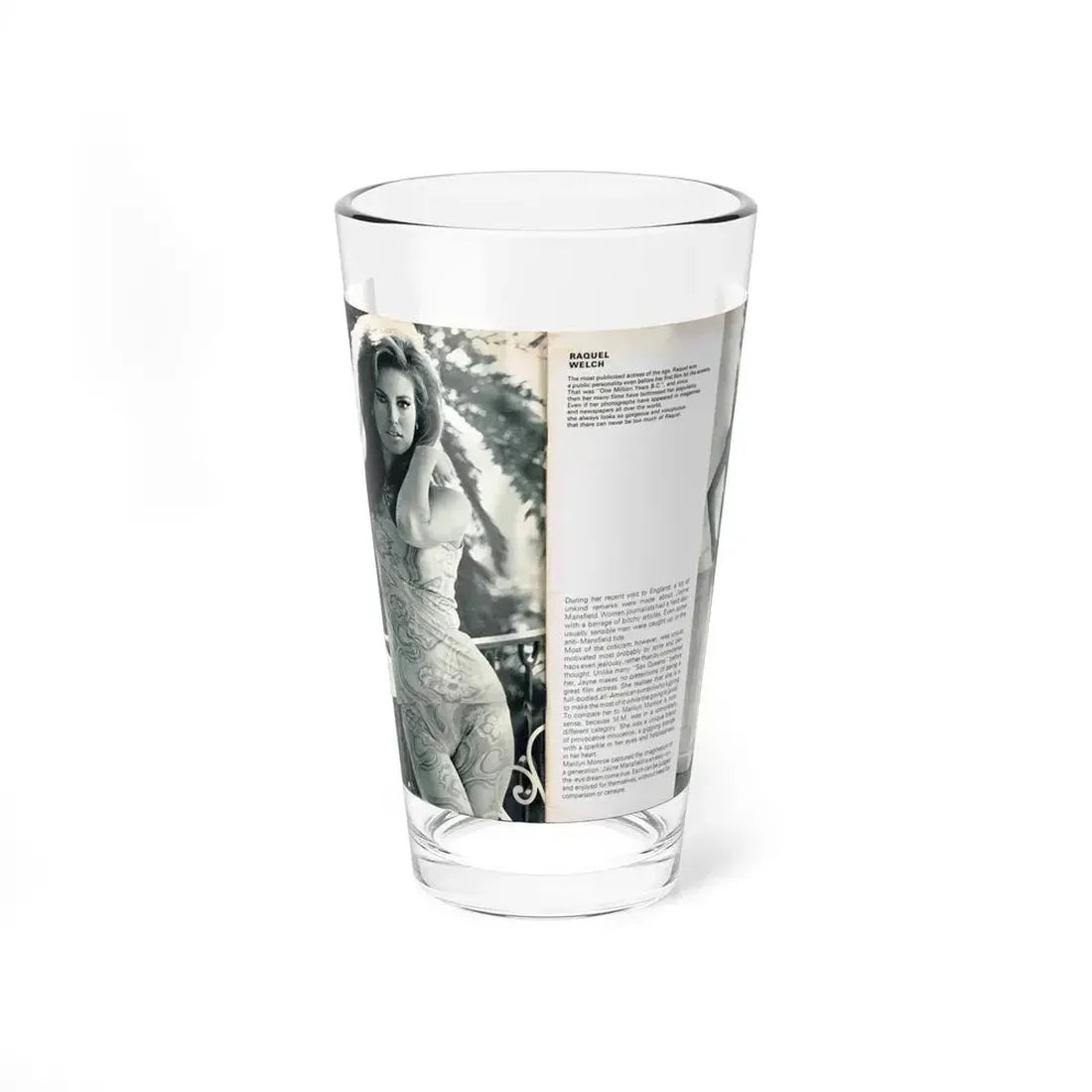 Raquel Welch #349 (Vintage Female Icon) Pint Glass 16oz 16oz - Go Mug Yourself