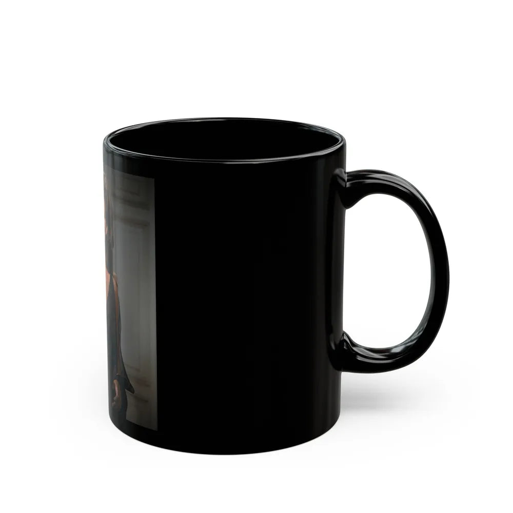 Raquel Welch #353 (Vintage Female Icon) Black Coffee Mug-Go Mug Yourself