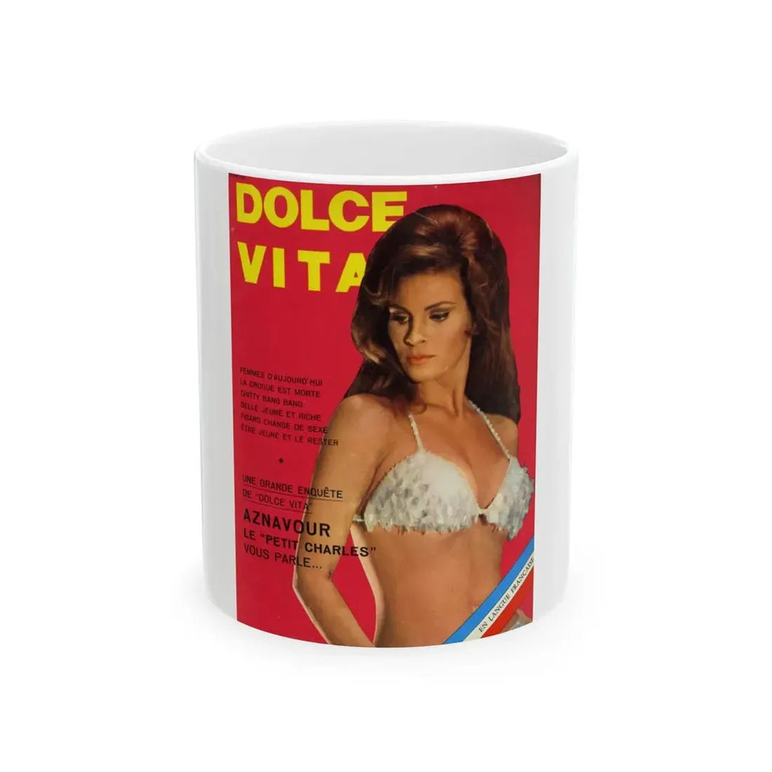 Raquel Welch #405 - Mag. Cover (Vintage Female Icon) White Coffee Mug 11oz - Go Mug Yourself