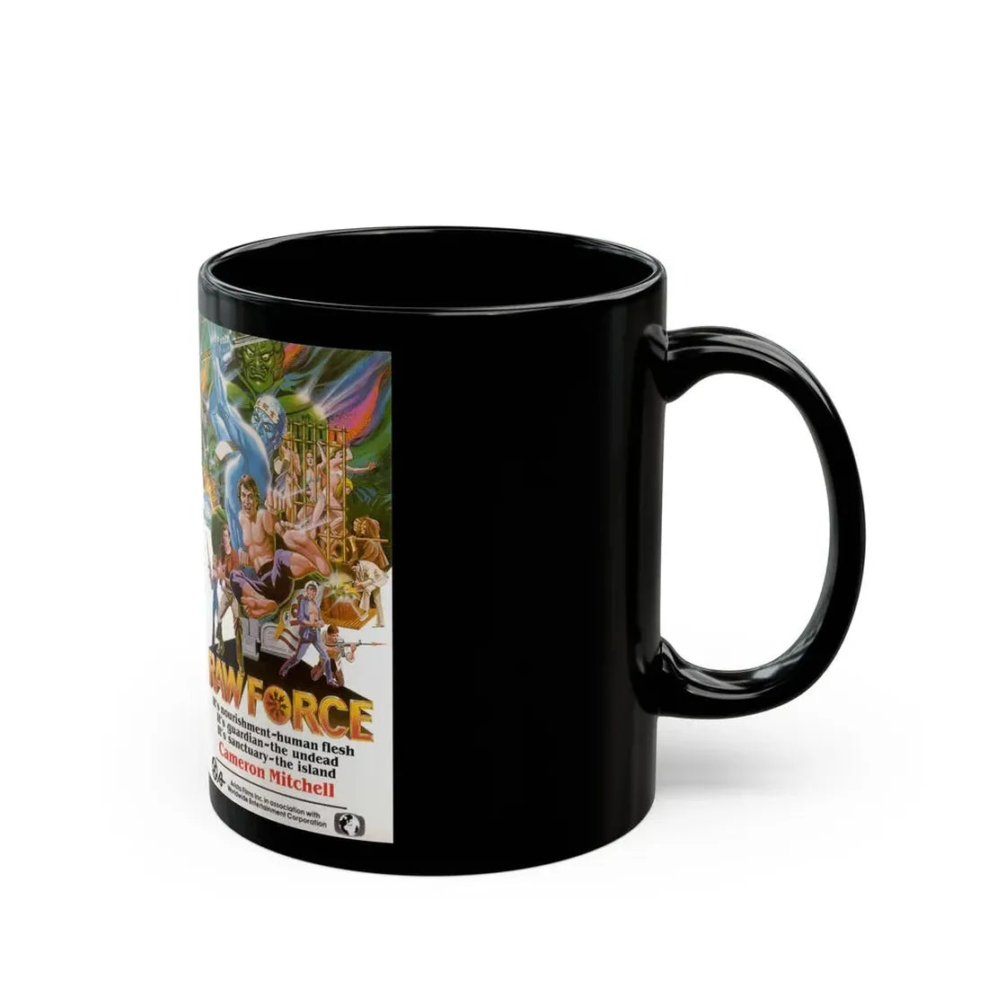 RAW FORCE (VHS COVER) - Black Coffee Mug - Go Mug Yourself
