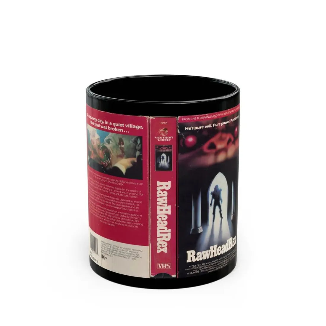 RAW HEAD REX (VHS COVER) - Black Coffee Mug 11oz - Go Mug Yourself