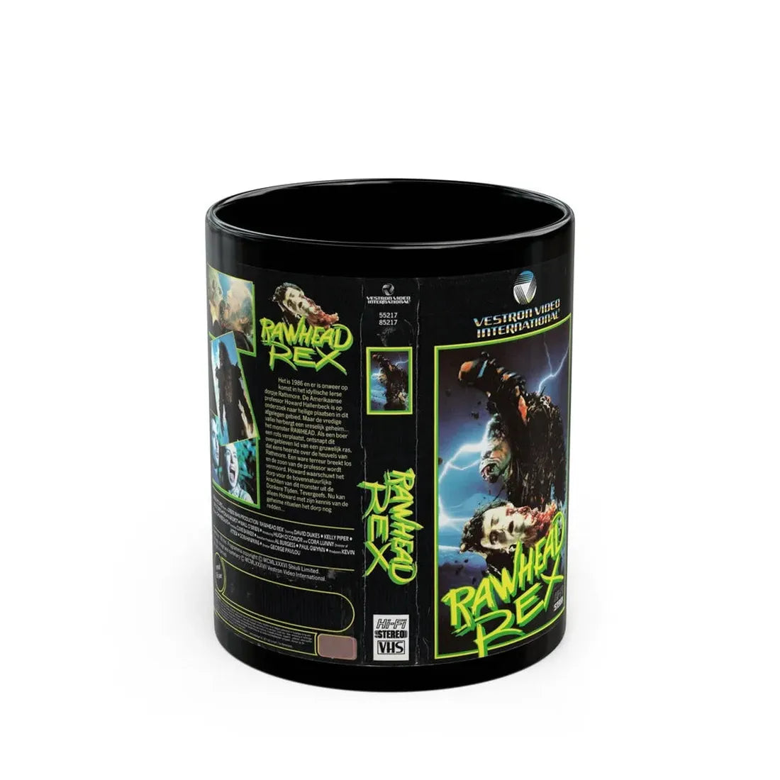 RAWHEAD REX (VHS COVER) - Black Coffee Mug 11oz - Go Mug Yourself