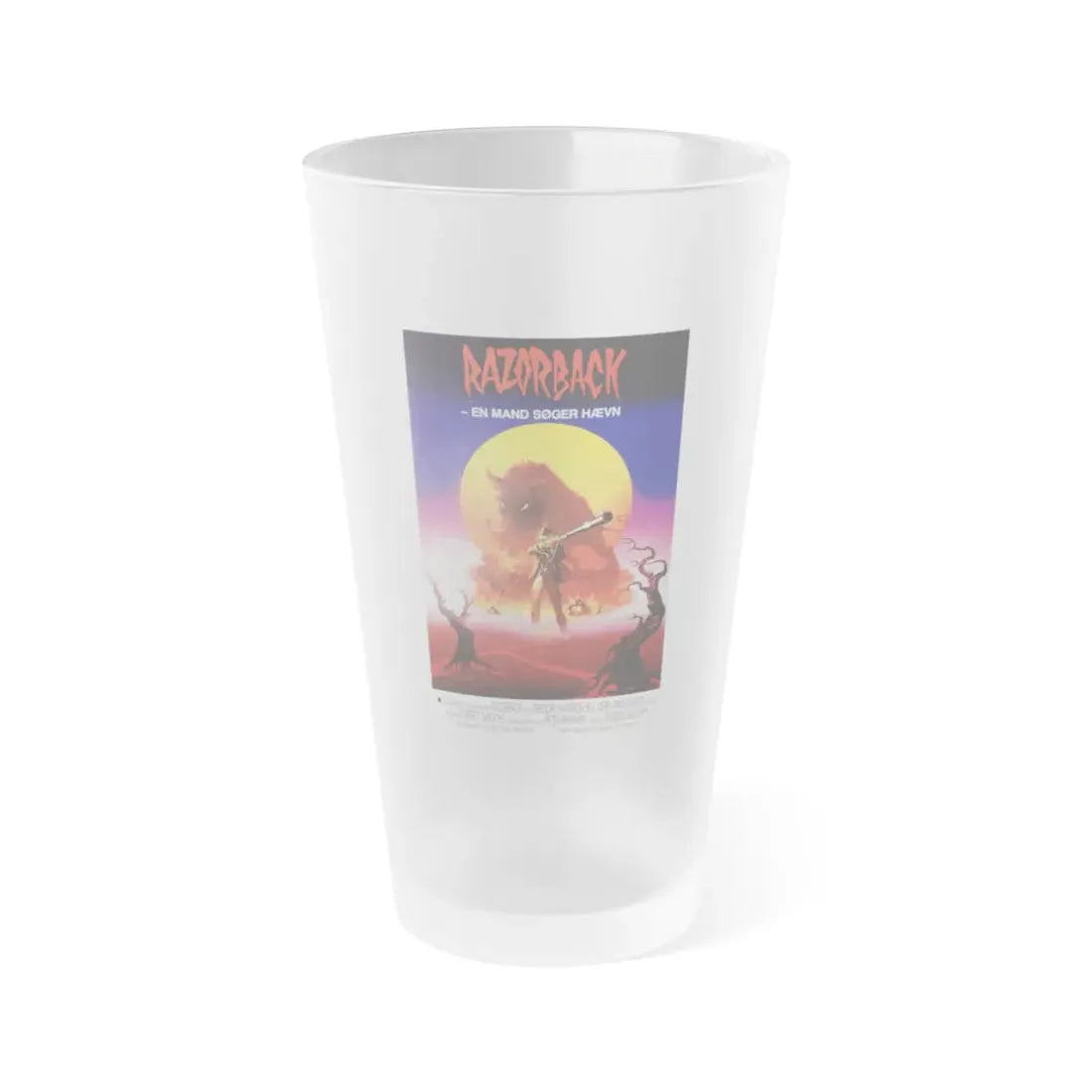 RAZORBACK (DANISH) 1984 Movie Poster - Frosted Pint Glass 16oz Default Title - Go Mug Yourself