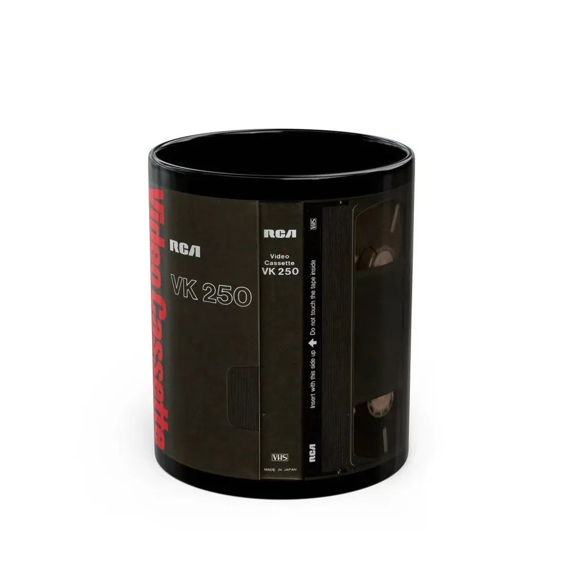 RCA VIDEO CASSETTE VK 250 (VHS COVER) - Black Coffee Mug 11oz - Go Mug Yourself
