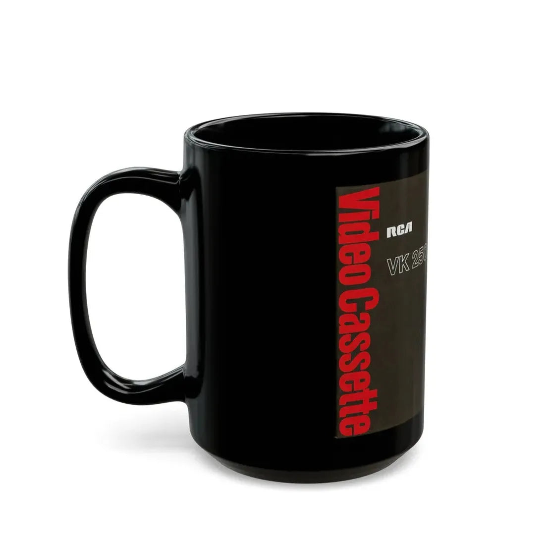RCA VIDEO CASSETTE VK 250 (VHS COVER) - Black Coffee Mug - Go Mug Yourself