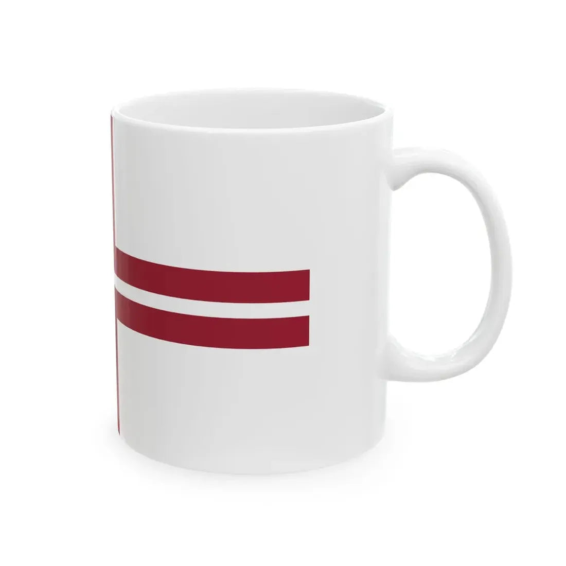 Rear Admiral Flag of Latvia (Latvia) White Coffee Mug - Go Mug Yourself