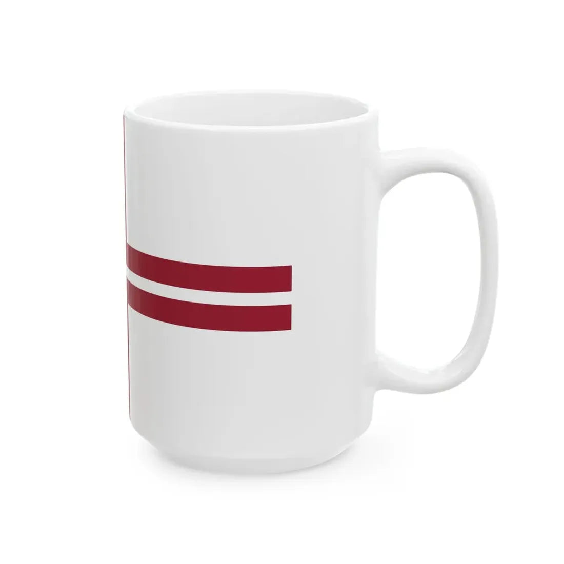Rear Admiral Flag of Latvia (Latvia) White Coffee Mug - Go Mug Yourself
