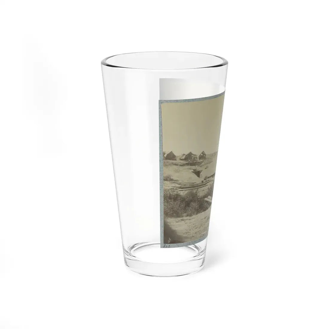 Rear View Of The 13-Inch Mortar Dictator In The Works Of Petersburg, Va. September 1, 1864 (U.S. Civil War) Pint Glass 16oz - Go Mug Yourself