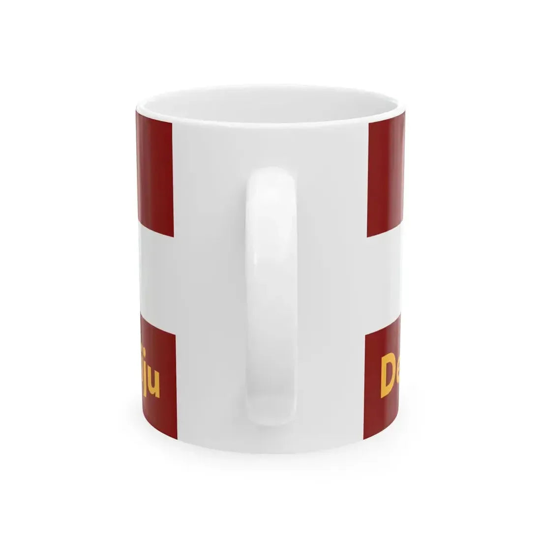 Reconstructed flag of the 5th Army Congress in Daugavpils (Latvia) White Coffee Mug - Go Mug Yourself
