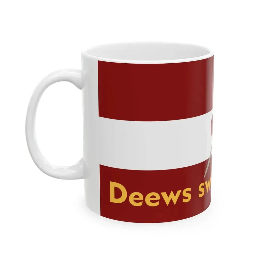Reconstructed flag of the 5th Army Congress in Daugavpils (Latvia) White Coffee Mug - Go Mug Yourself