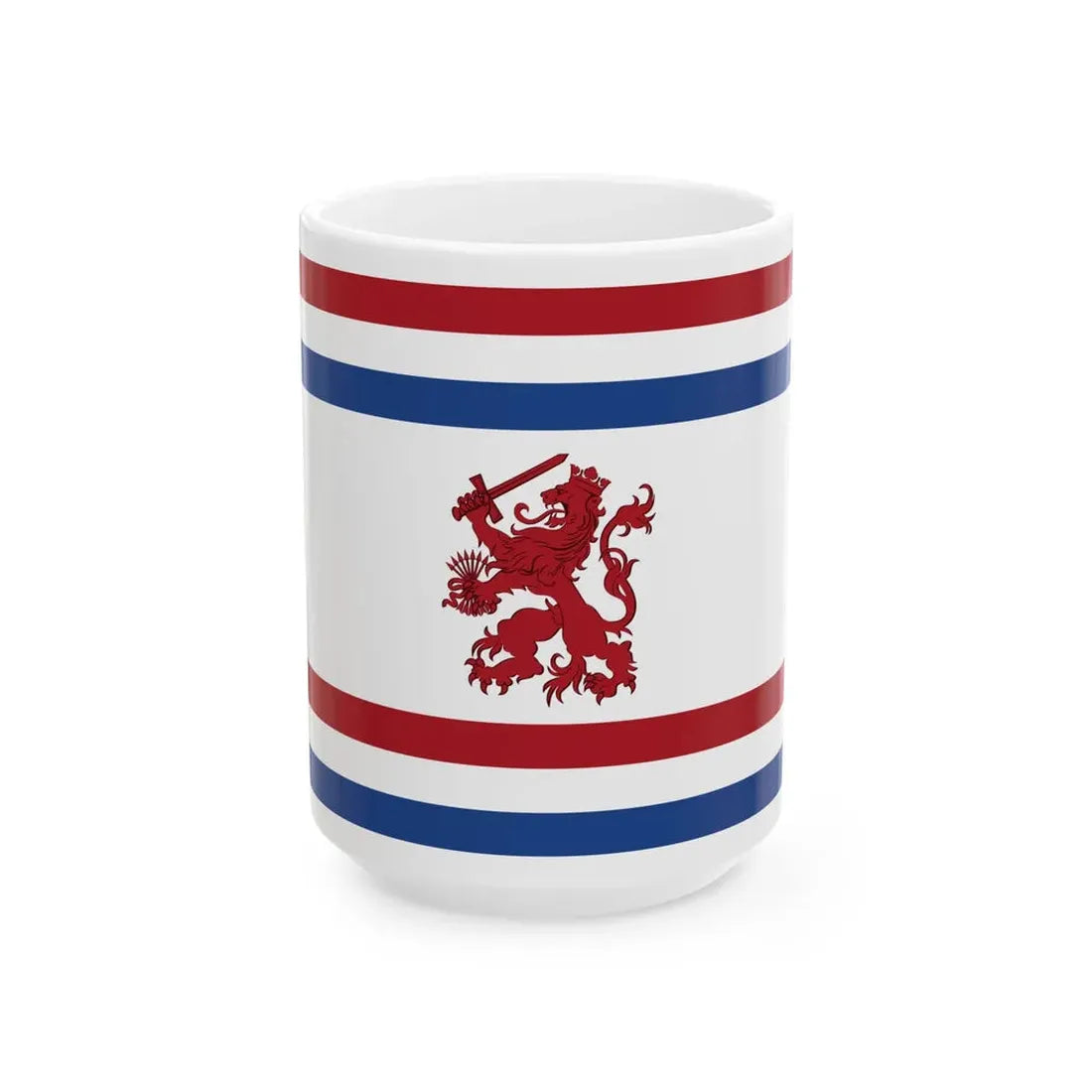 Reconstructie Onderscheidingsvlag Minister van Defensie Nederland KL 1939-1957 (Netherlands) White Coffee Mug 15oz - Go Mug Yourself