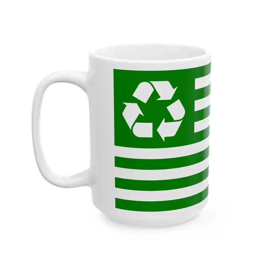 Recycle flag (United States) White Coffee Mug - Go Mug Yourself