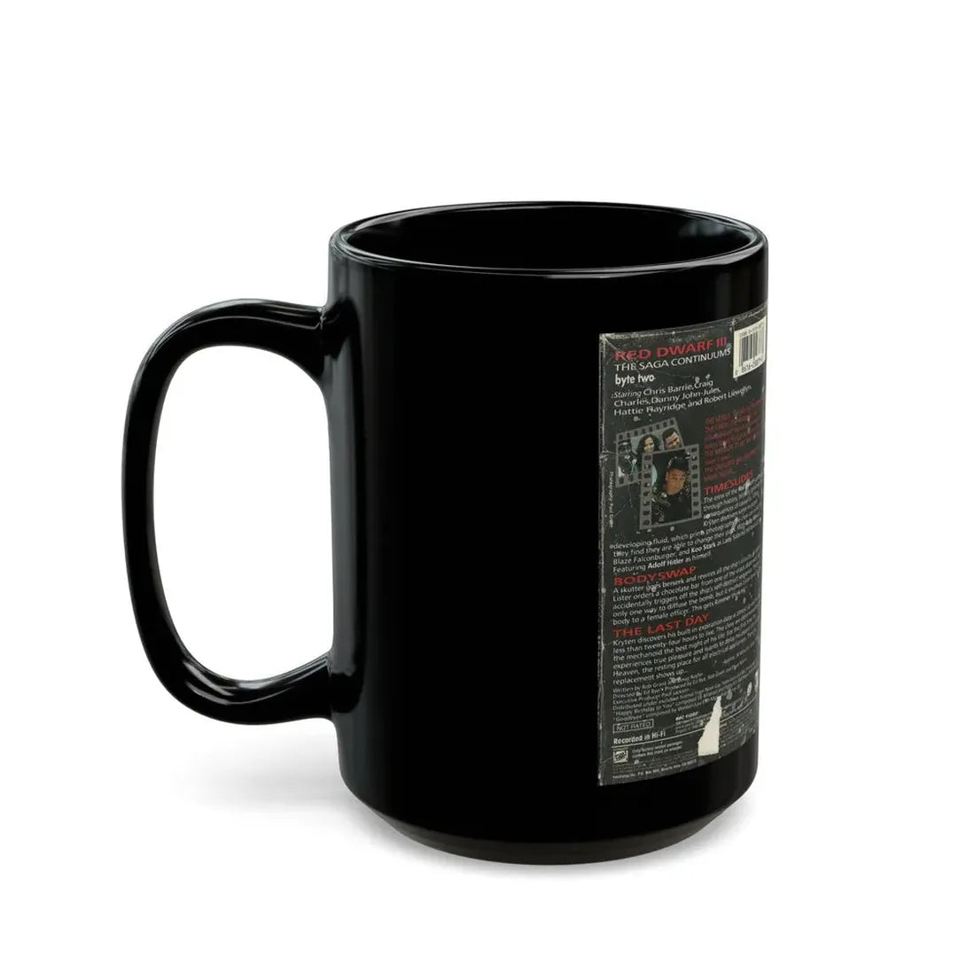 RED DWARF 3 TIMESLIDES (VHS COVER) - Black Coffee Mug - Go Mug Yourself