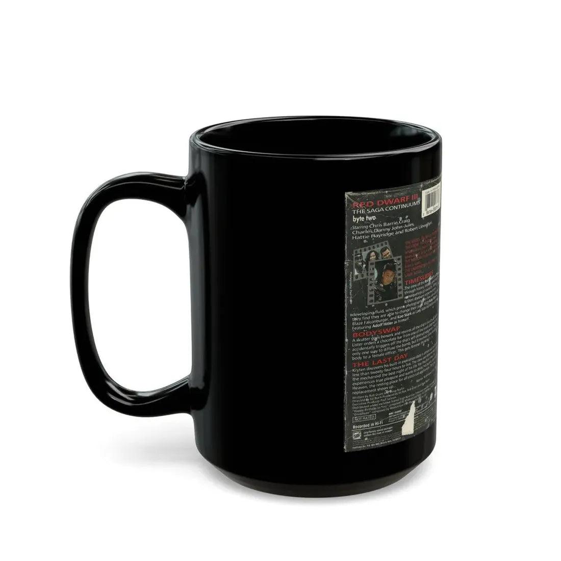 RED DWARF III TIMESLIDES (VHS COVER) - Black Coffee Mug - Go Mug Yourself