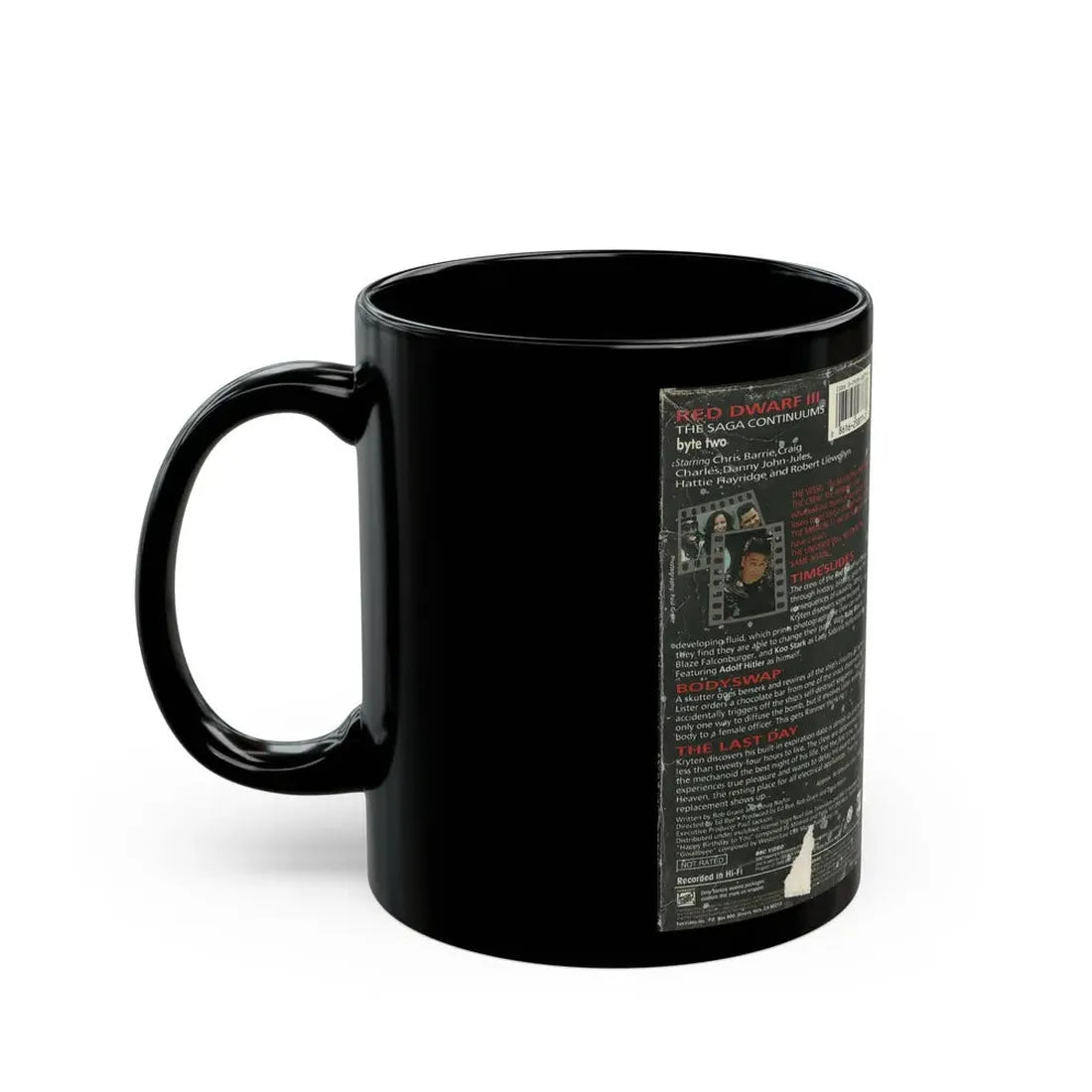 RED DWARF III TIMESLIDES (VHS COVER) - Black Coffee Mug - Go Mug Yourself