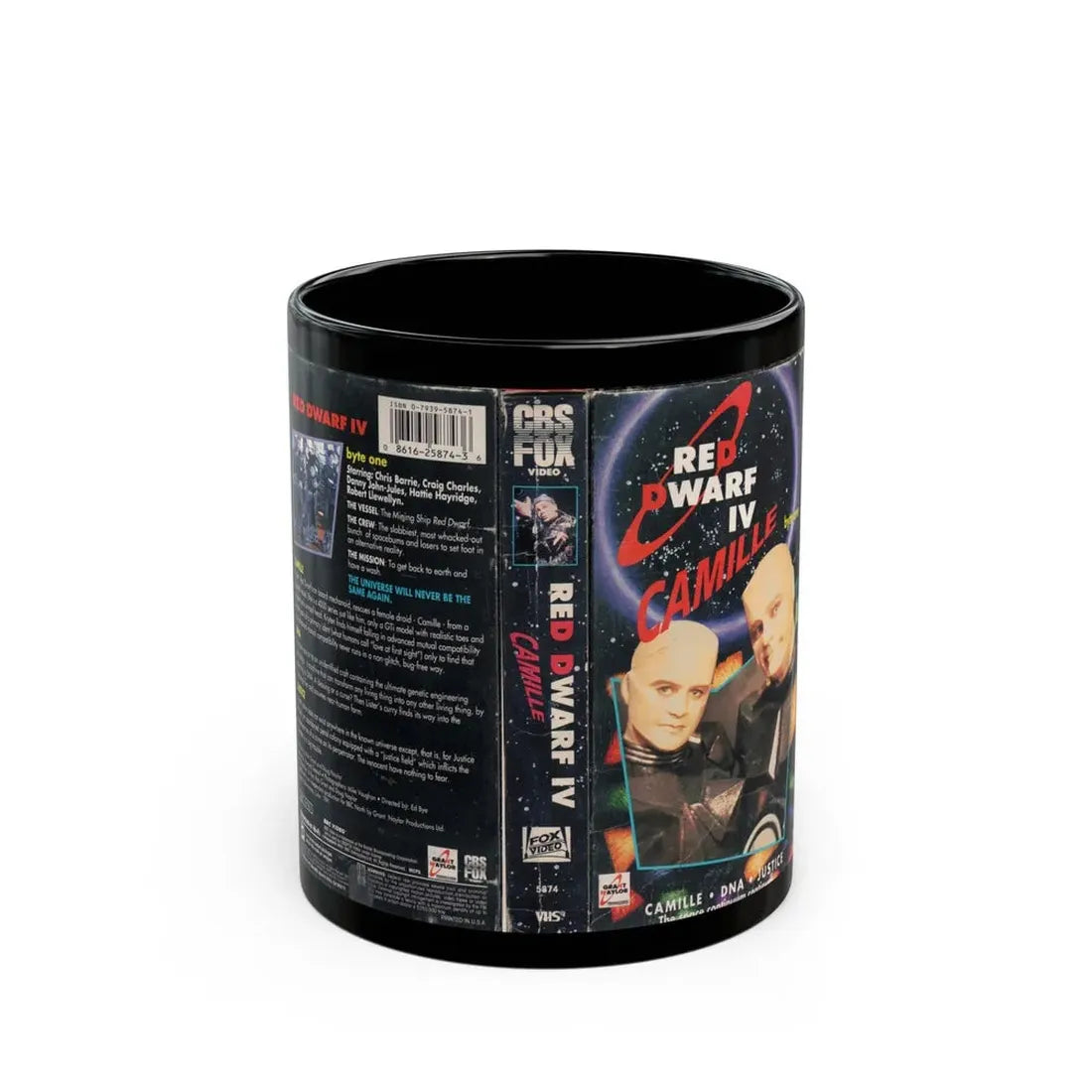 RED DWARF IV CAMILLE (VHS COVER) - Black Coffee Mug 11oz - Go Mug Yourself