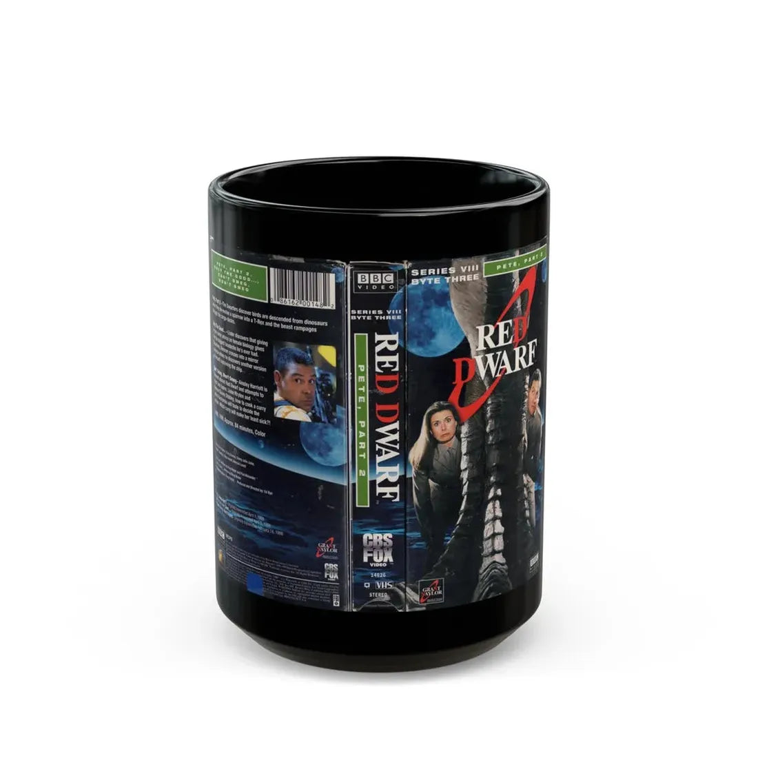 RED DWARF PETE PART 2 (VHS COVER) - Black Coffee Mug 15oz - Go Mug Yourself