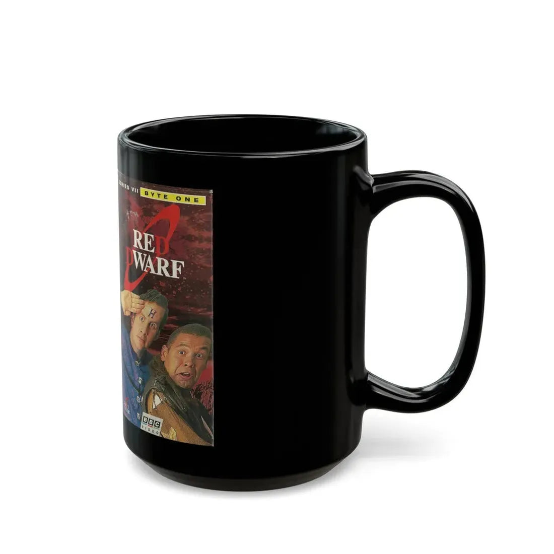 RED DWARF SERIES VII (VHS COVER) - Black Coffee Mug - Go Mug Yourself