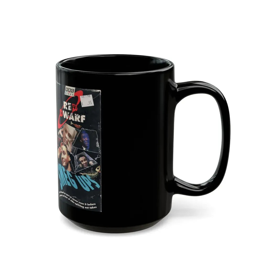 RED DWARF SMEG UPS (VHS COVER) - Black Coffee Mug - Go Mug Yourself