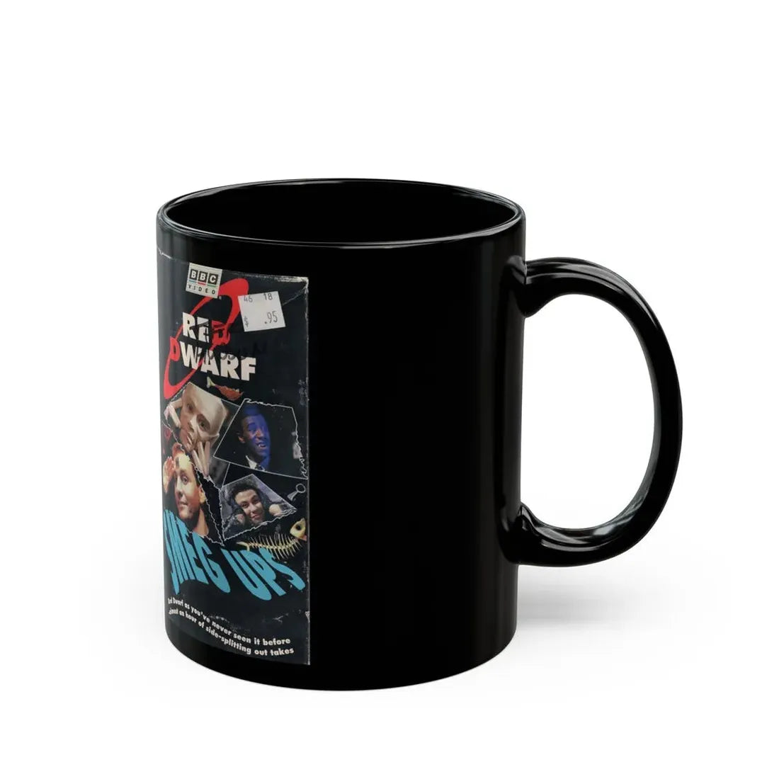 RED DWARF SMEG UPS (VHS COVER) - Black Coffee Mug - Go Mug Yourself