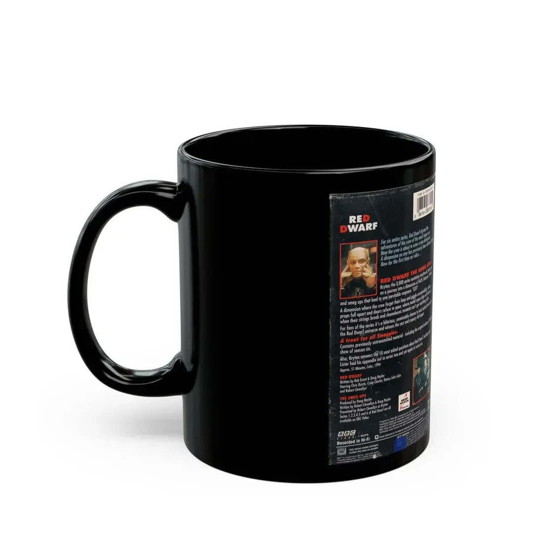 RED DWARF SMEG UPS (VHS COVER) - Black Coffee Mug - Go Mug Yourself