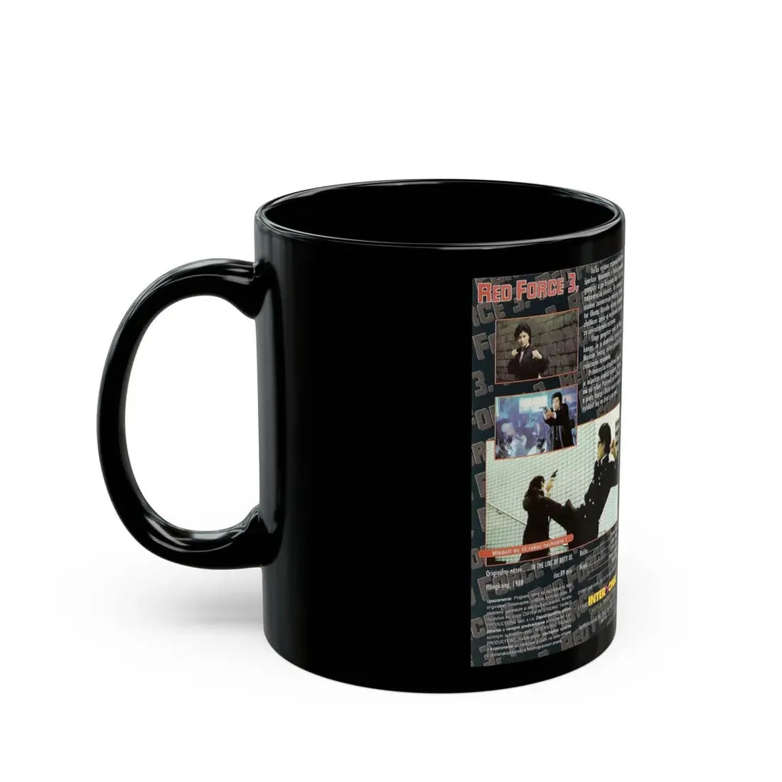 RED FORCE 3 CYNTHIA KHAN (VHS COVER) - Black Coffee Mug - Go Mug Yourself