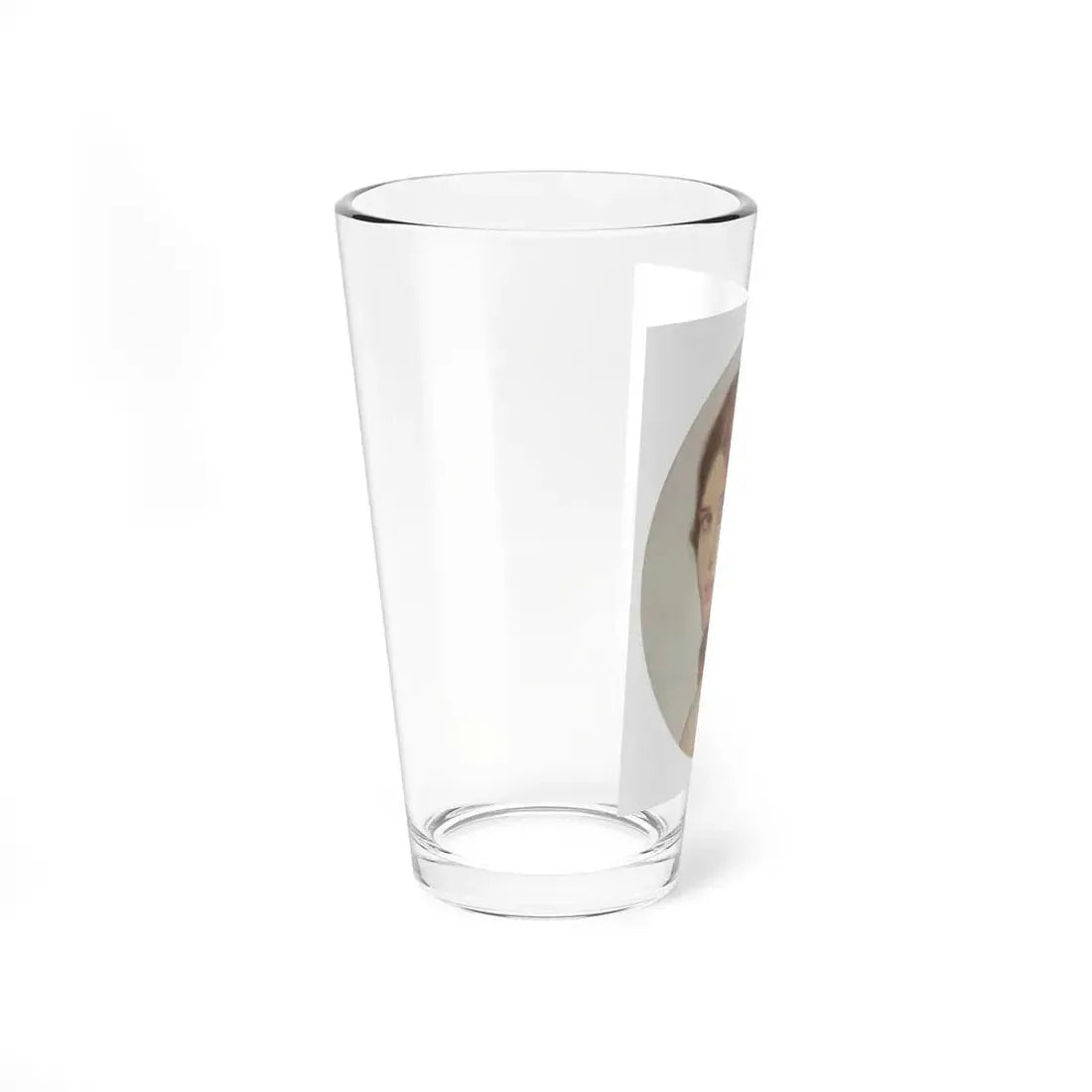 Red-haired Woman with Pearl Earrings (Magazine Illustration) Pint Glass 16oz - Go Mug Yourself