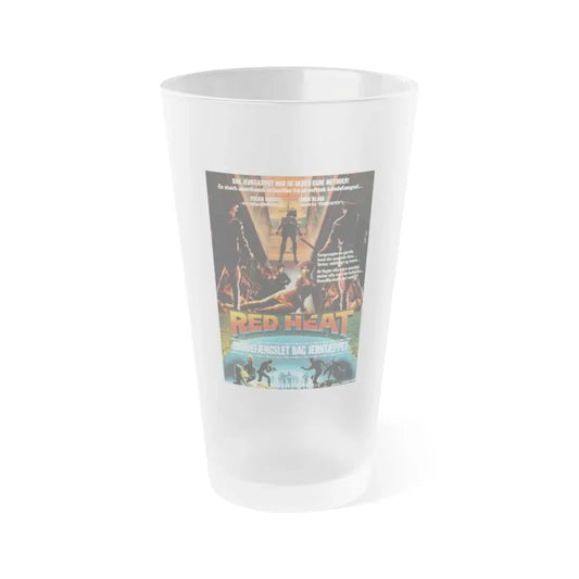RED HEAT (DANISH) 1988 Movie Poster - Frosted Pint Glass 16oz Default Title - Go Mug Yourself